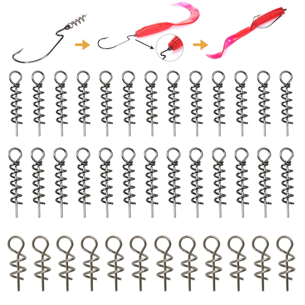 Fishing Lure Accessories - 30 adet Paslanmaz Çelik Yaylı Kilit