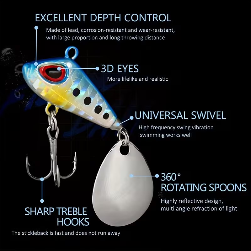 5/6 adet Mini VIB Kaşıklı Balı - Fishing Lure Spinnerbait incelemesi ve fiyatı