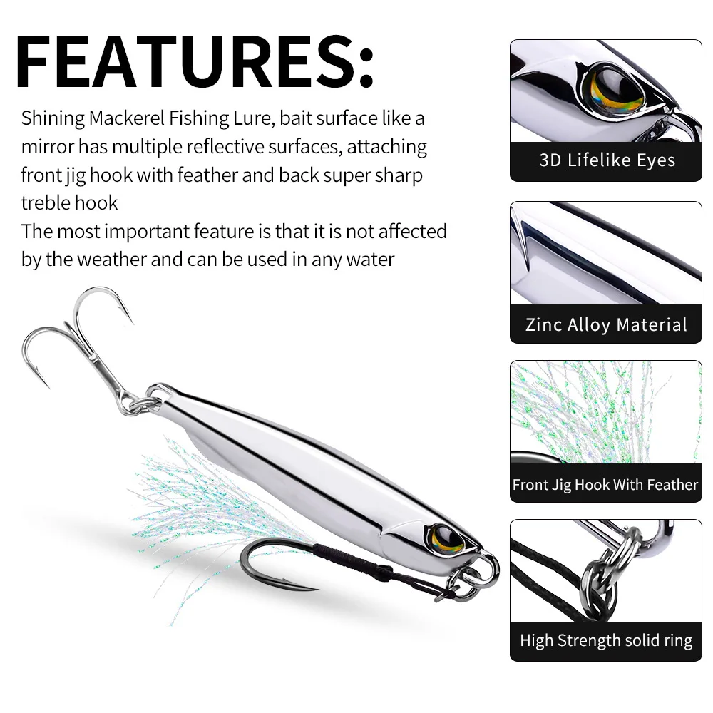 Metal Jig Yem 15g 20g 30g 40g  - Fishing Lure Spinnerbait incelemesi ve fiyatı